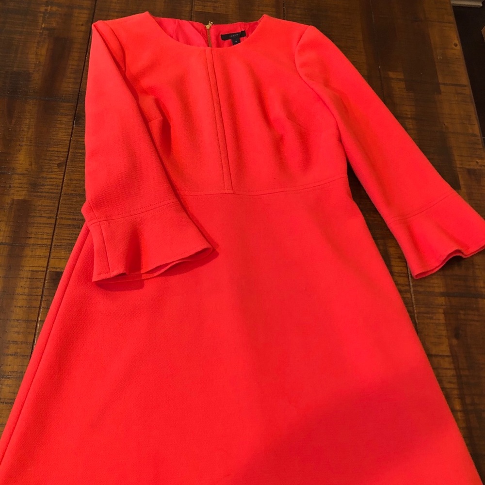 Coral J. Crew fit and flare dress